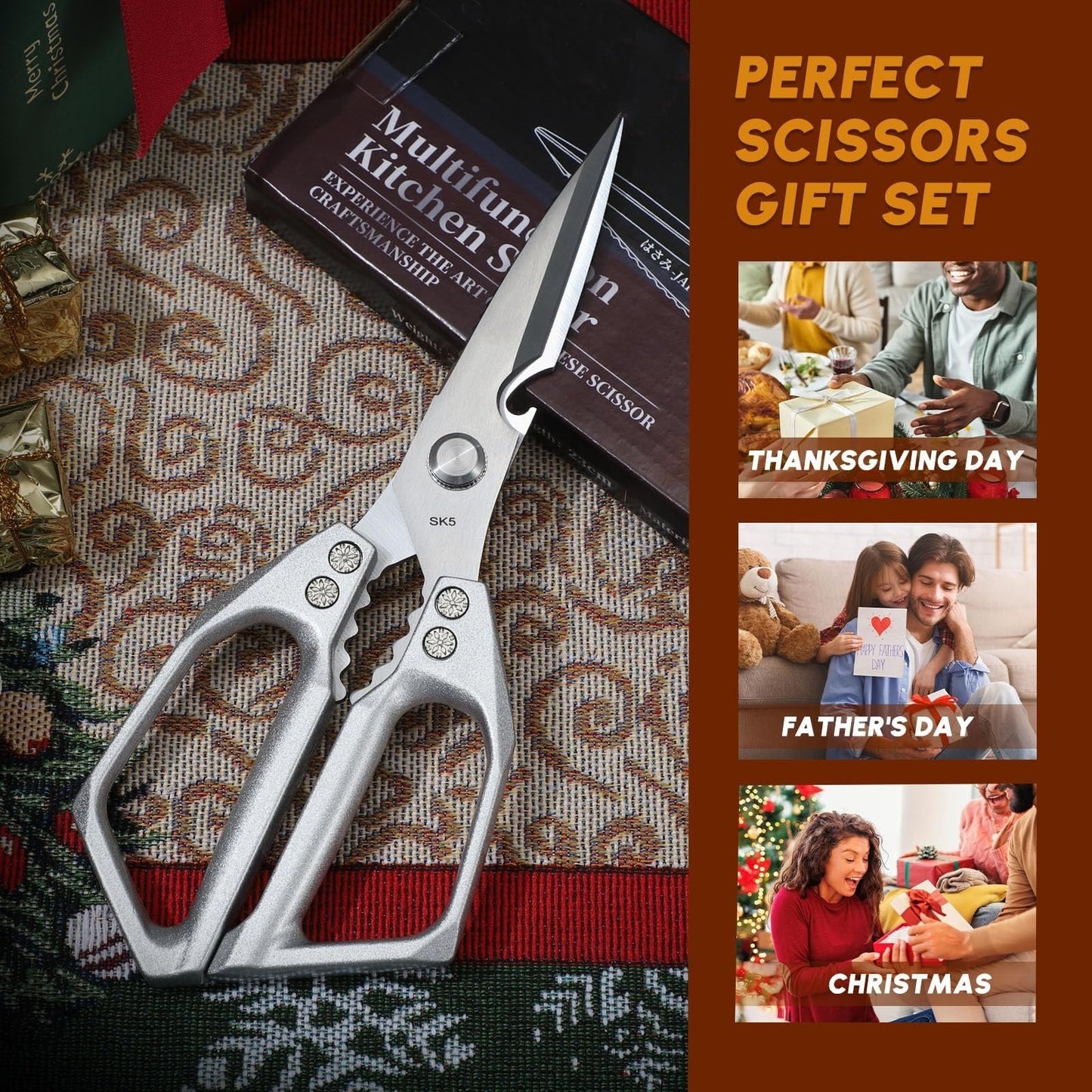 🏆 69K+ SOLD!🔥Kitchen Scissors all Purpose