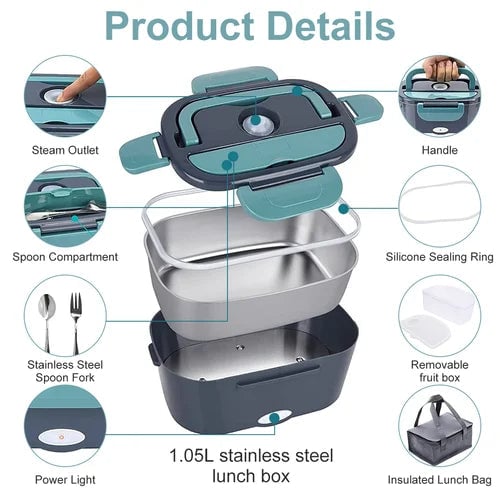 🔥 Insulated Portable Heated Lunch Box🍱🚗🏠