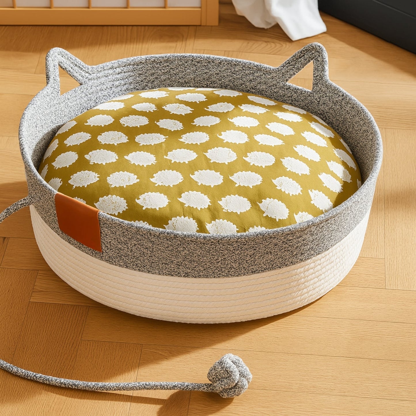 Instinct Basket | Handwoven & Chemical-Free Cat Territory (+FREE Natural Cotton Pillow)