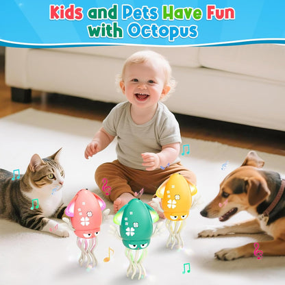 Dancing Octopus Baby Toy | Electric Crawling Octopus Tummy Time Toy