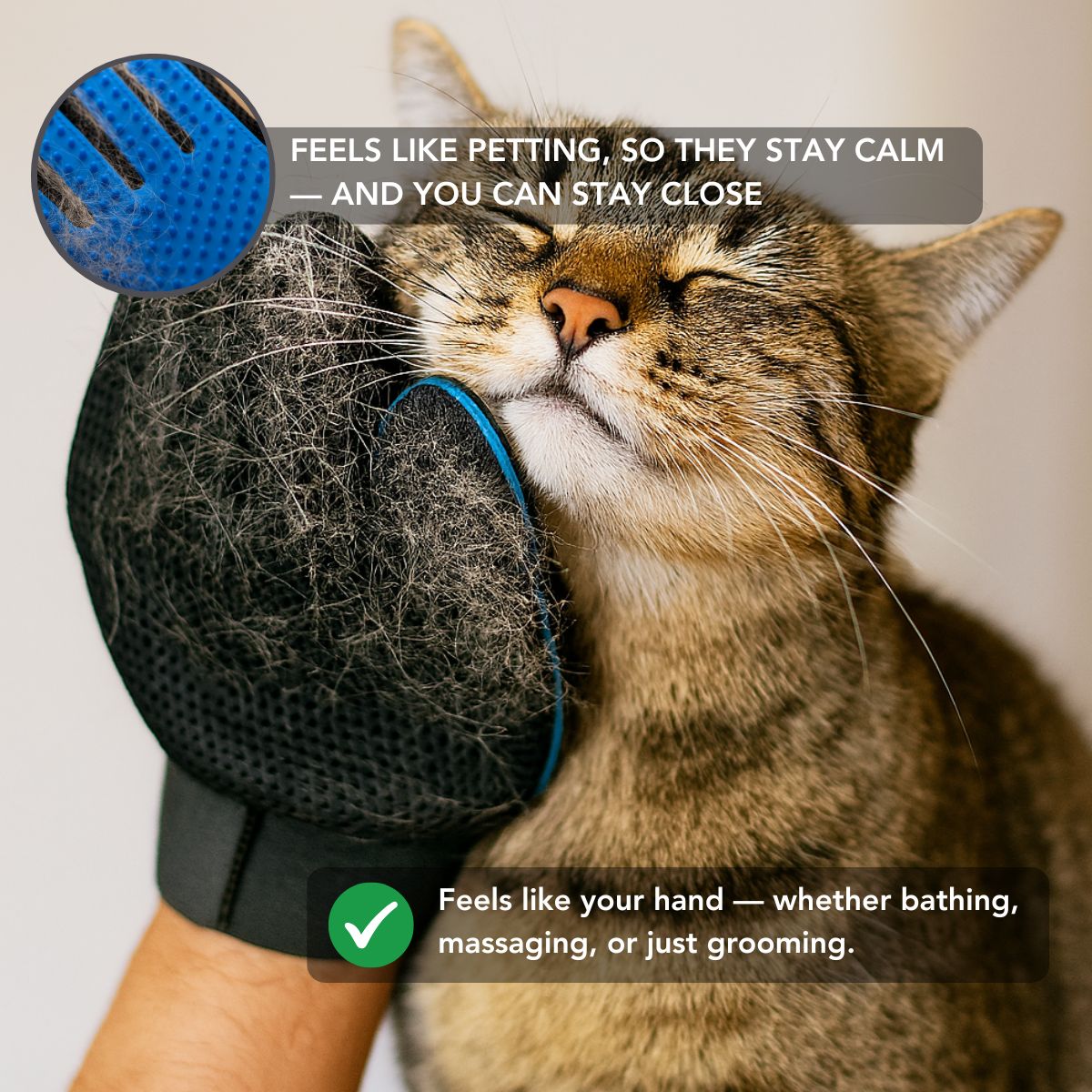 TenderTouch Glove | Less struggle. More comfort. Peaceful golden years for your senior cat. (Includes Both Hands)