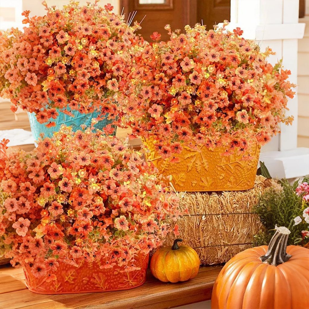 🏆Flash Sale⚡Artificial Outdoor Fall Flowers - UV resistant, Waterproof, Windproof
