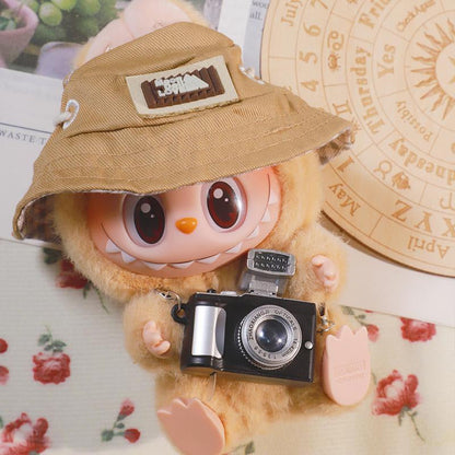 17Cm Labubu Clothes Set Doll, Sweater Overalls Hat Set Outfit Set for Labubu 17Cm Accessories