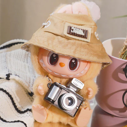 17Cm Labubu Clothes Set Doll, Sweater Overalls Hat Set Outfit Set for Labubu 17Cm Accessories