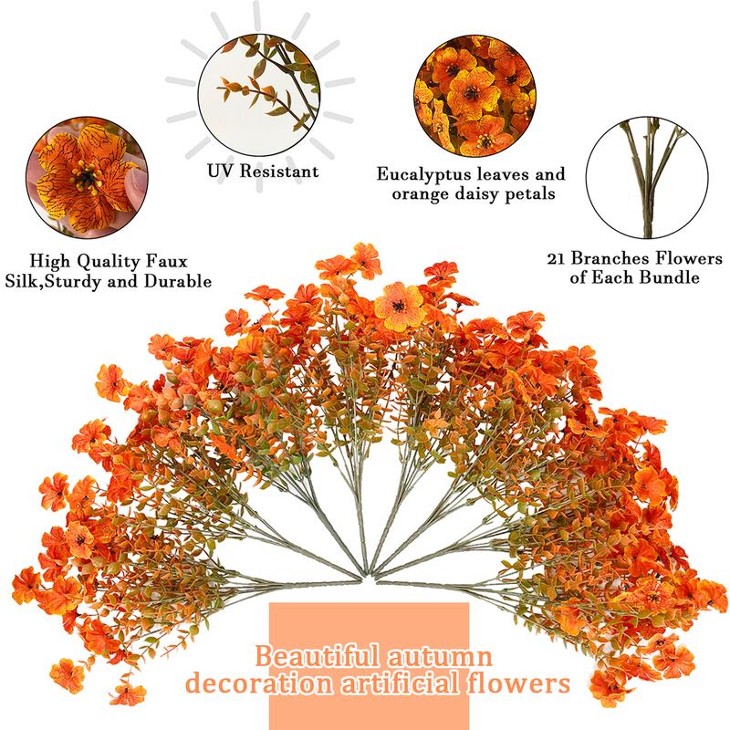 🏆Flash Sale⚡Artificial Outdoor Fall Flowers - UV resistant, Waterproof, Windproof