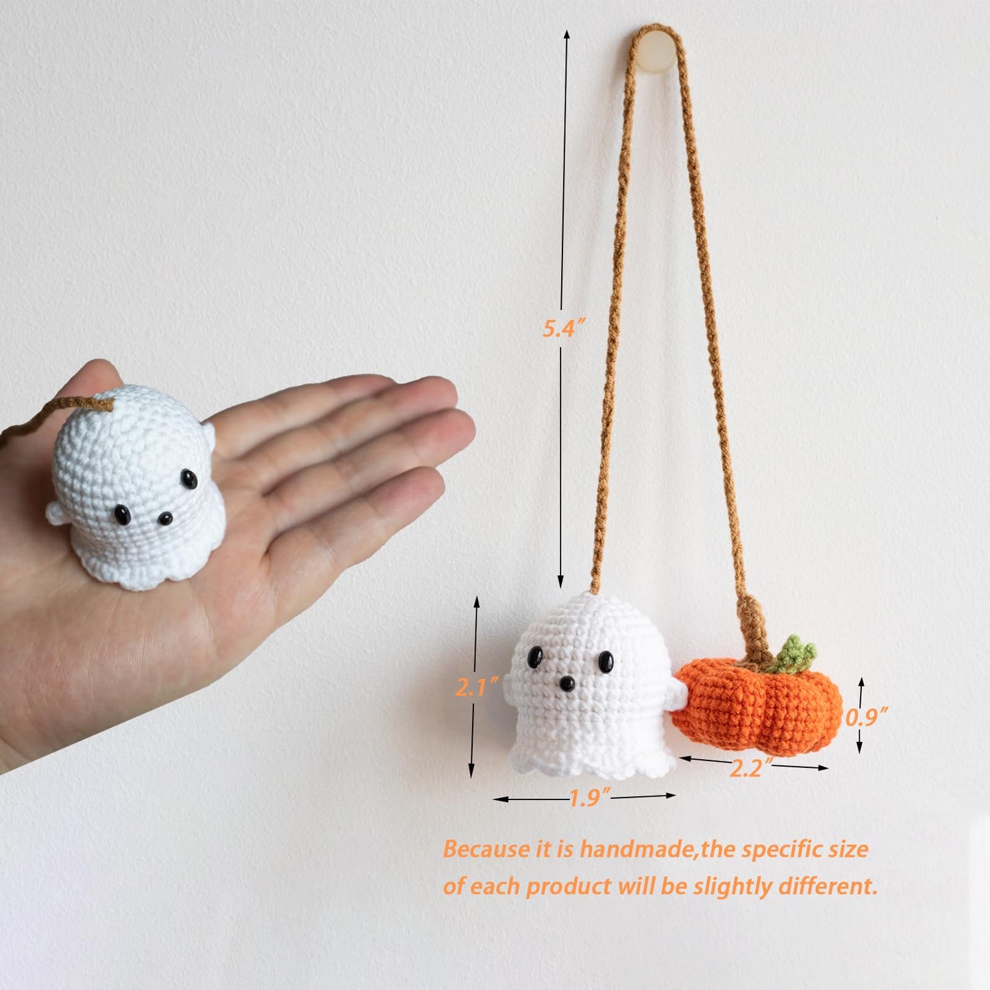 🎃Halloween sale🎃-Handmade Halloween Hanging Ornament, Funny Little Ghost Ornament