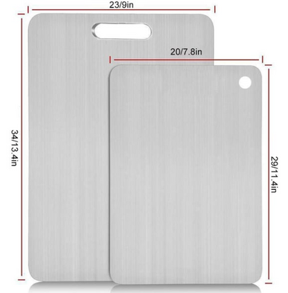 🔥 Stainless Steel Double Sided Chopping Board