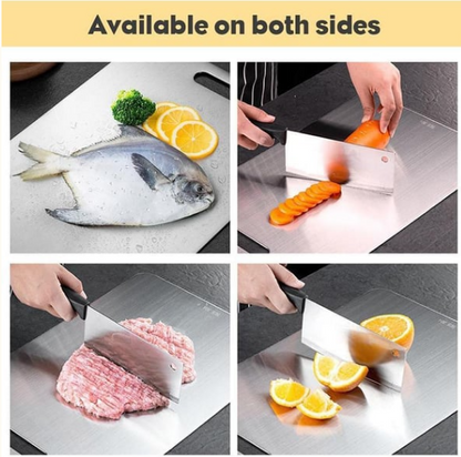 🔥 Stainless Steel Double Sided Chopping Board