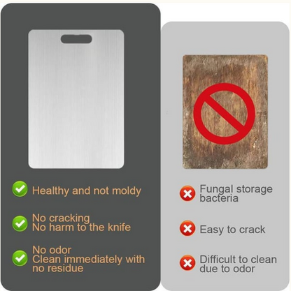 🔥 Stainless Steel Double Sided Chopping Board