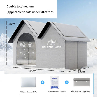 Pet Air Conditioned house(Free ice bag 10+ water absorbent cotton bag*2+ cold-proof pad*1]